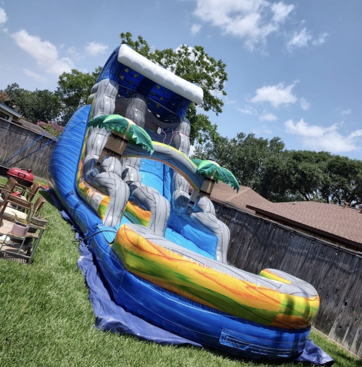 Tropical 18ft Waterslide